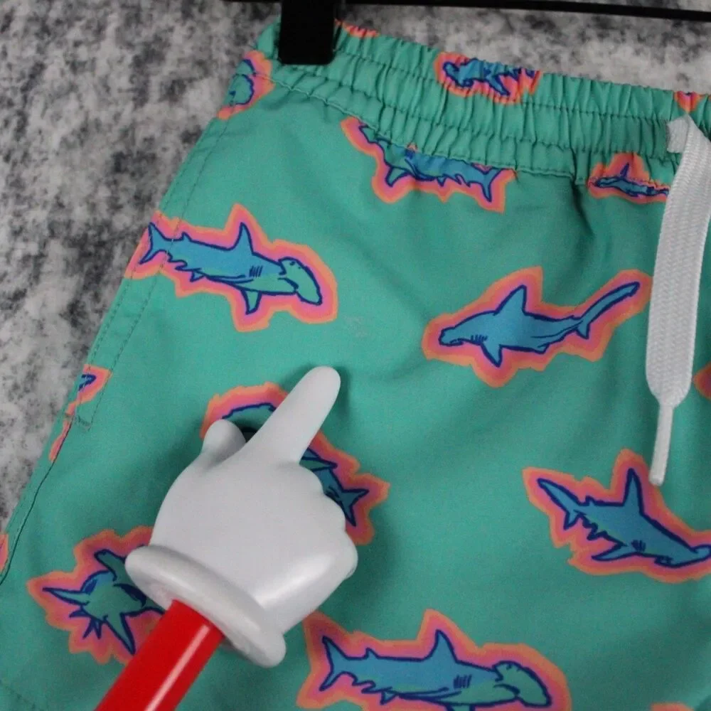 Chubbies Boys Size XS 6/7 The Apex Swimmers Hammerhead Shark Swim Shorts Lined